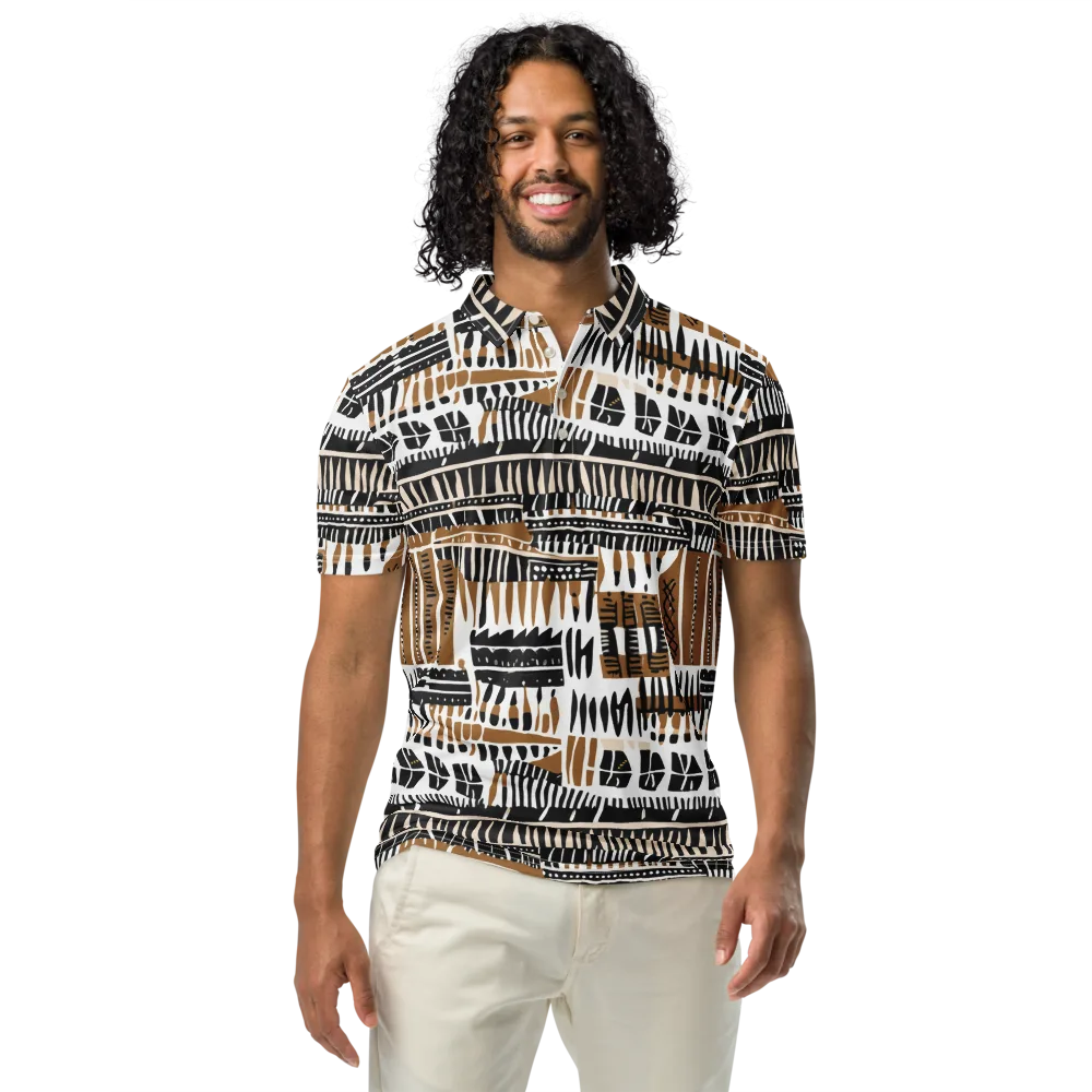 Desert Keys on Men's Slim Fit Polo Shirt — Front