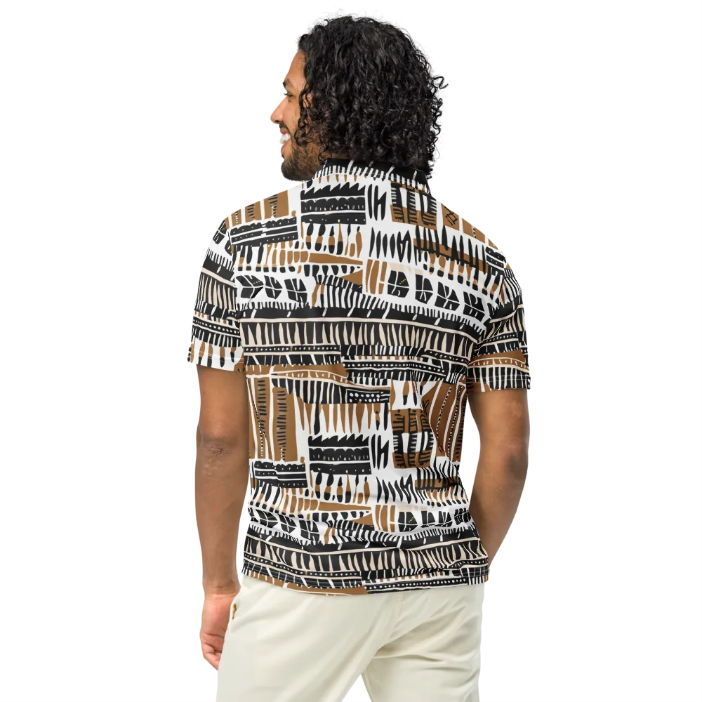 Desert Keys on Men's Slim Fit Polo Shirt — Back