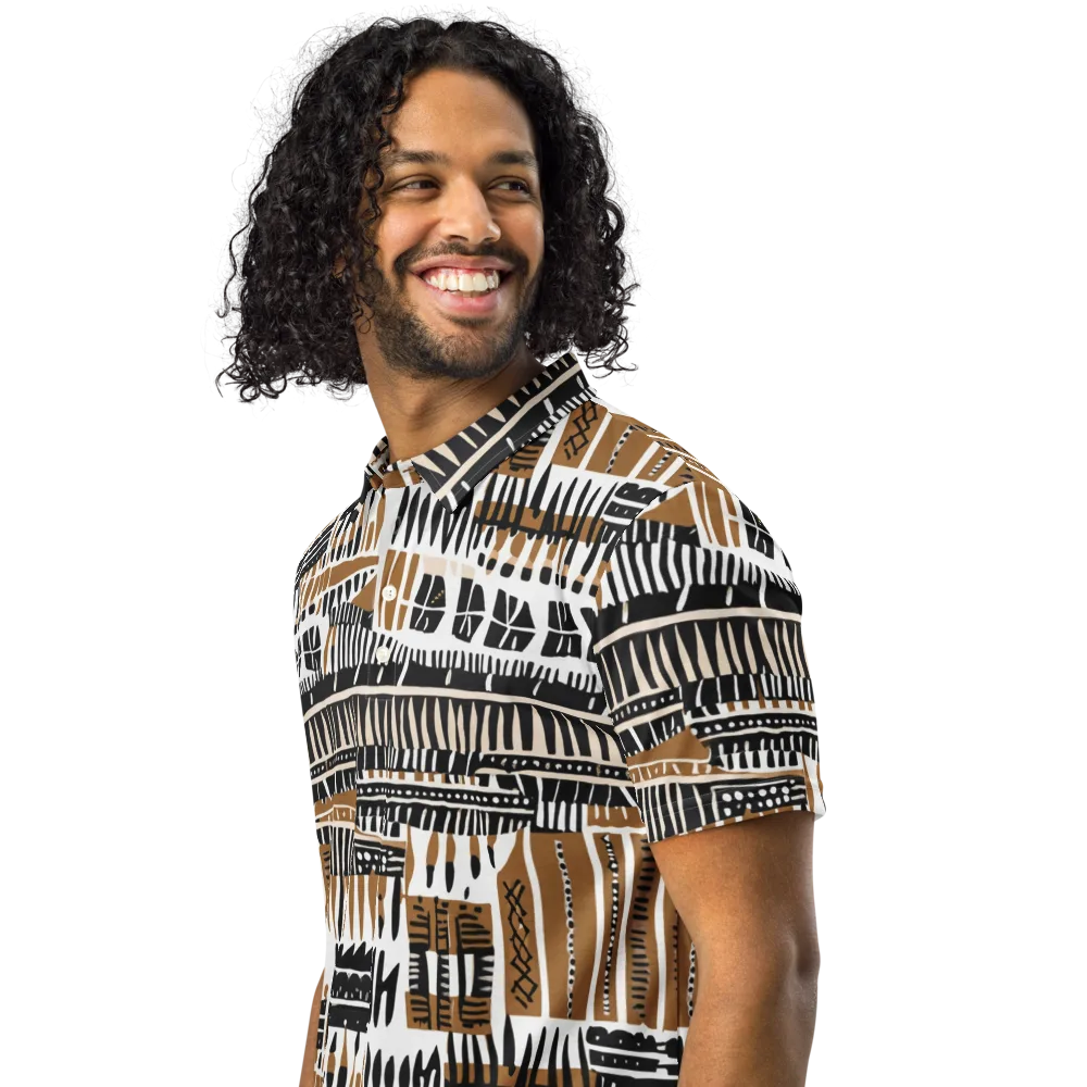 Desert Keys on Men's Slim Fit Polo Shirt — Left Front