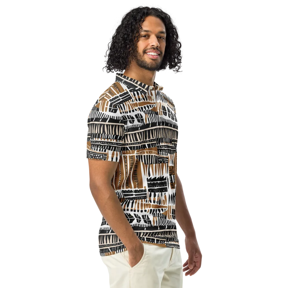 Desert Keys on Men's Slim Fit Polo Shirt — Right Front