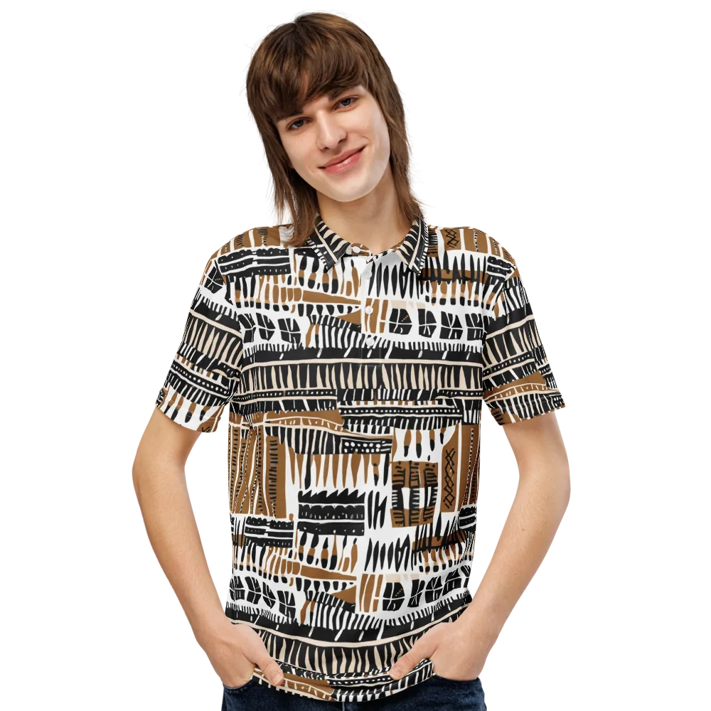 Desert Keys on Men's Slim Fit Polo Shirt — Front