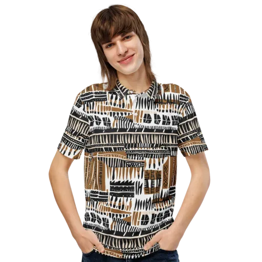 Desert Keys on a Men's Slim Fit Polo Shirt