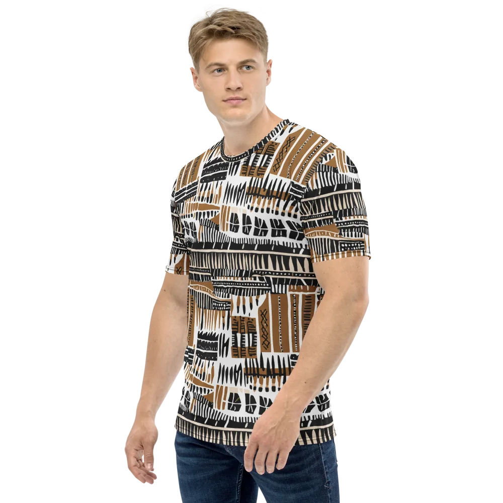 Desert Keys on Men's Crew Neck T-Shirt — Left