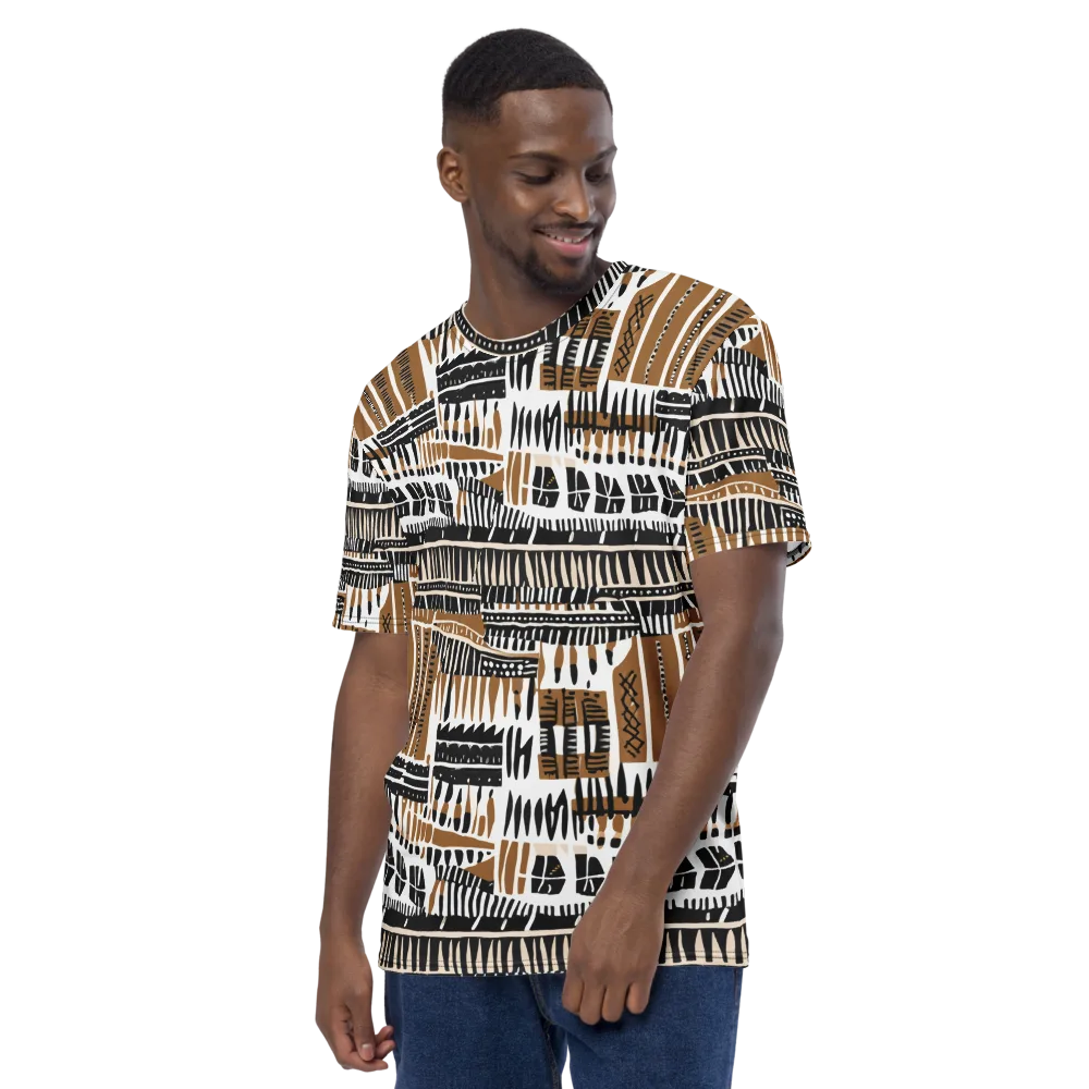 Desert Keys on Men's Crew Neck T-Shirt — Left