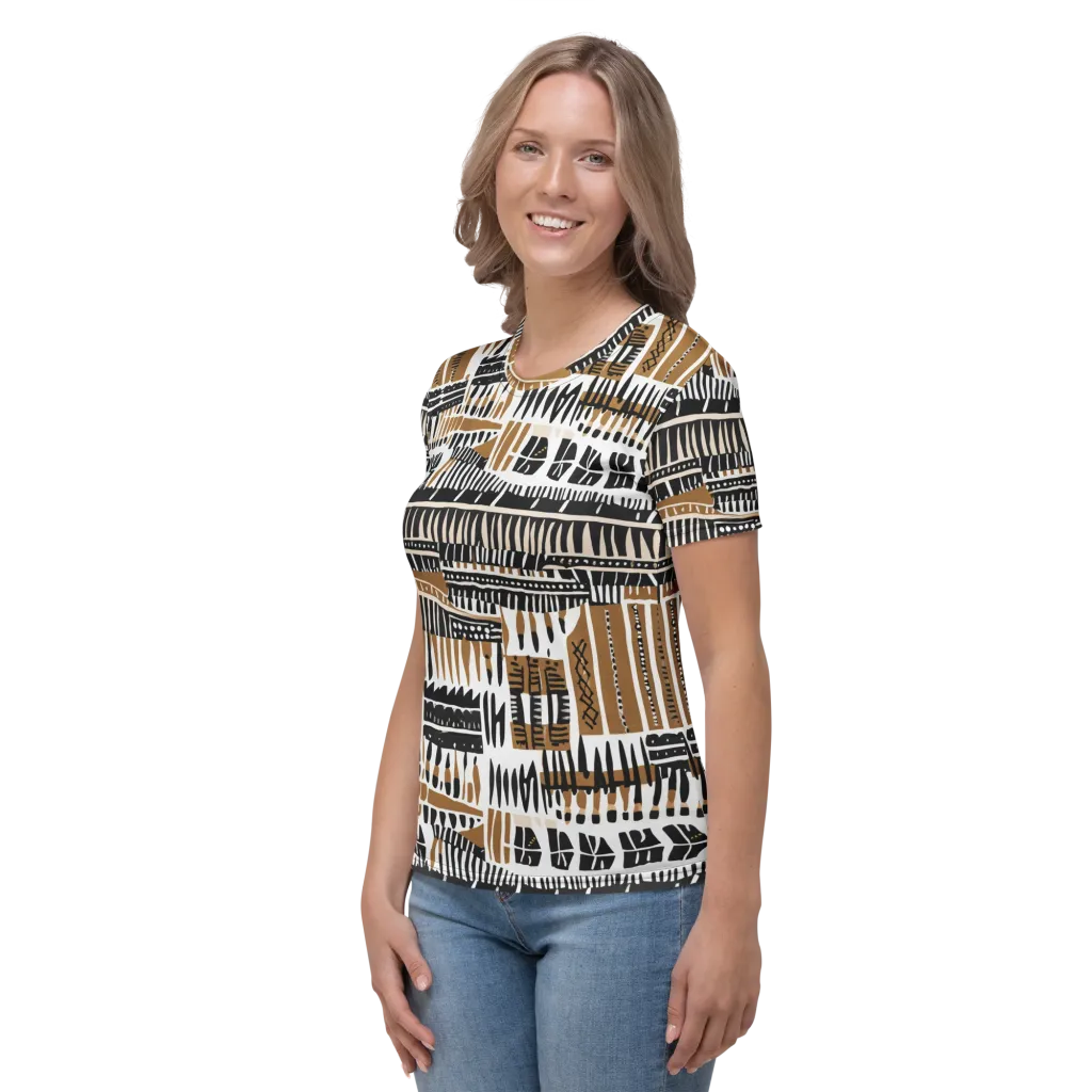 Desert Keys on Women's Crew Neck T-Shirt — Left