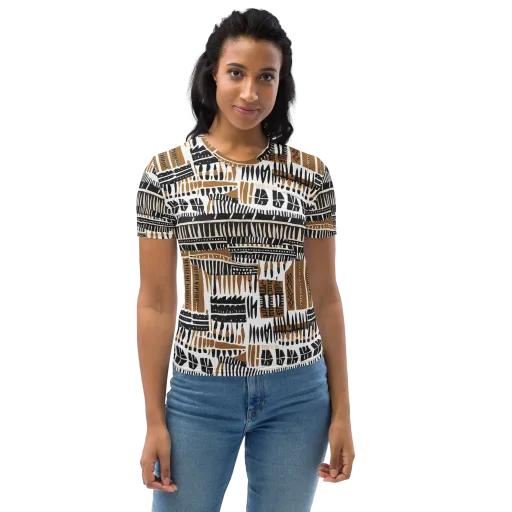 Desert Keys on a Women's Crew Neck T-Shirt