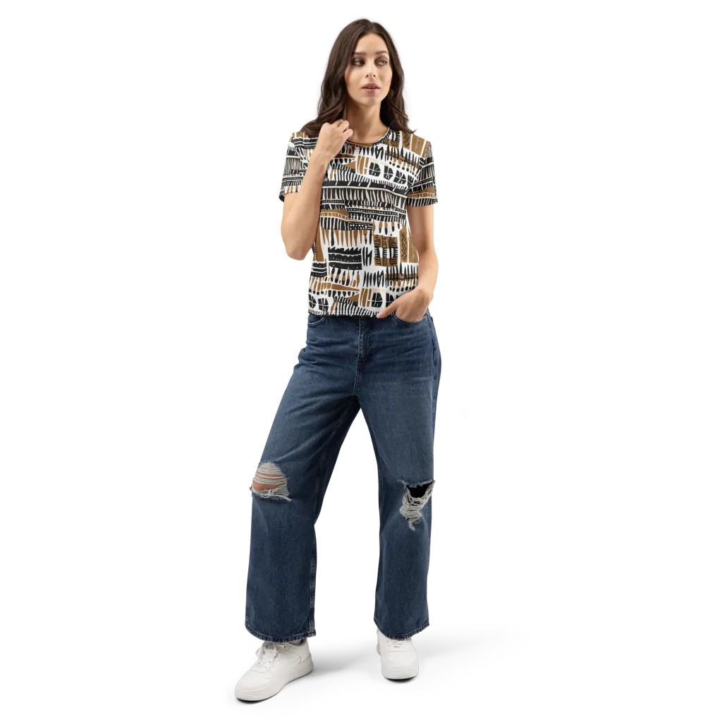 Desert Keys on Women's Crew Neck T-Shirt — Front
