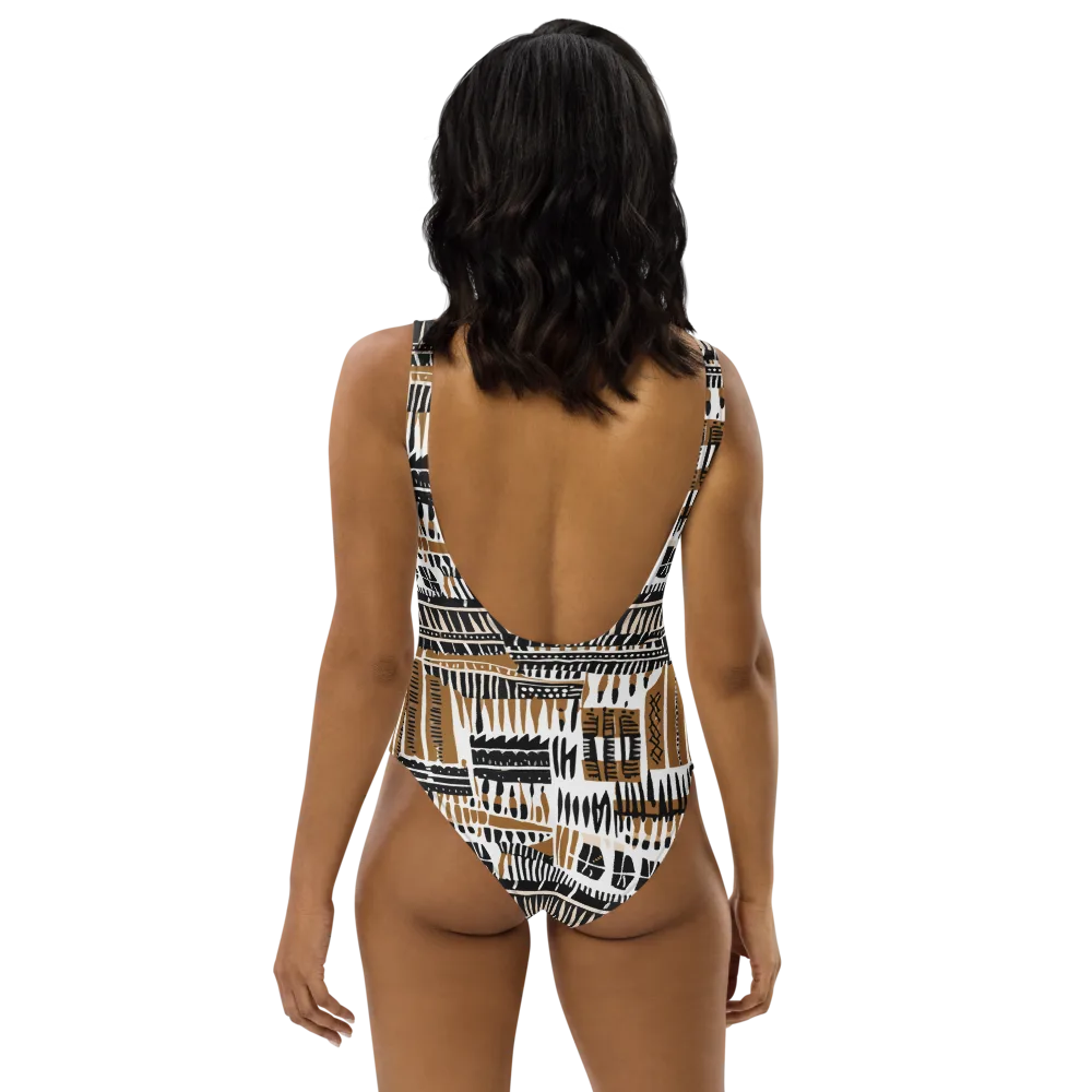 Desert Keys on One-Piece Swimsuit — Back