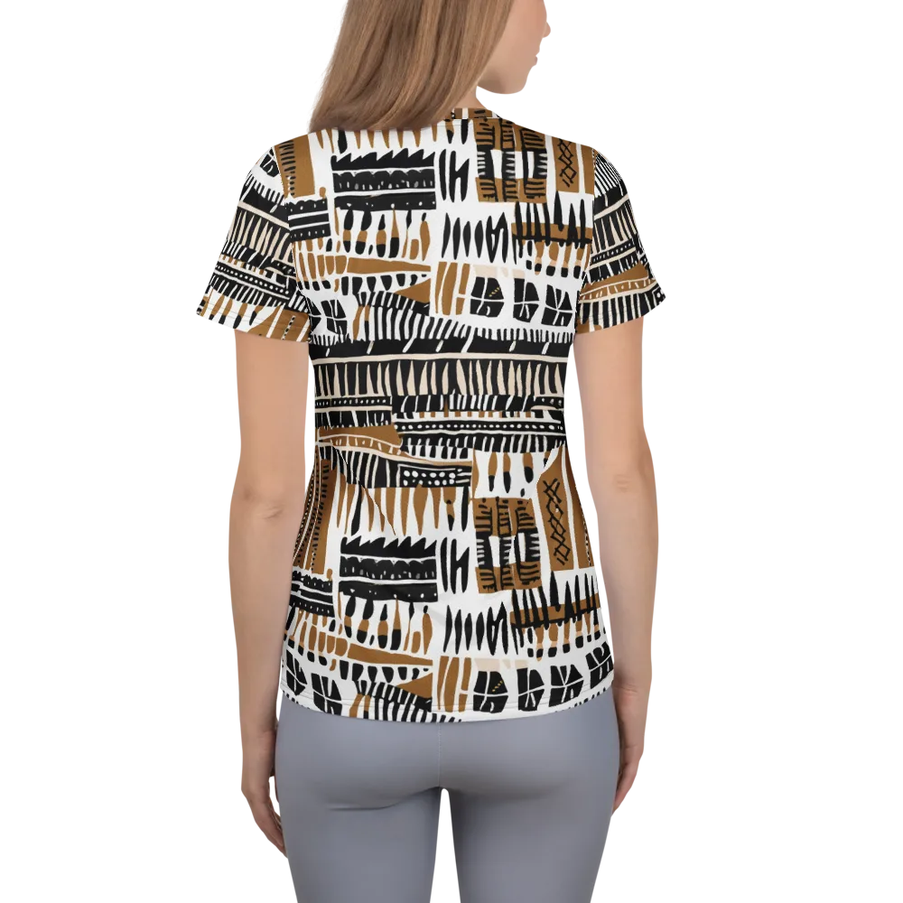 Desert Keys on Women's Athletic T-Shirt — Back