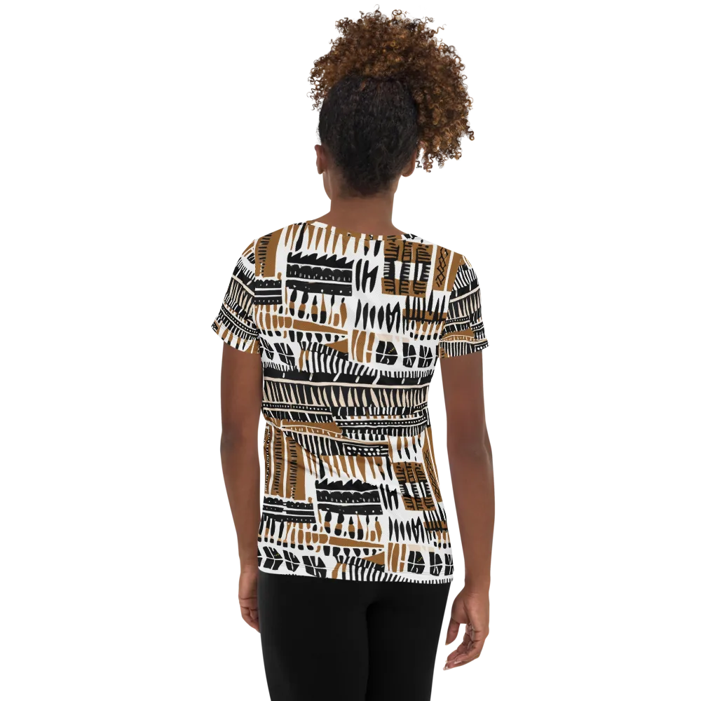 Desert Keys on Women's Athletic T-Shirt — Back