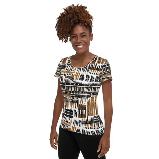 Desert Keys on a Women's Athletic T-Shirt