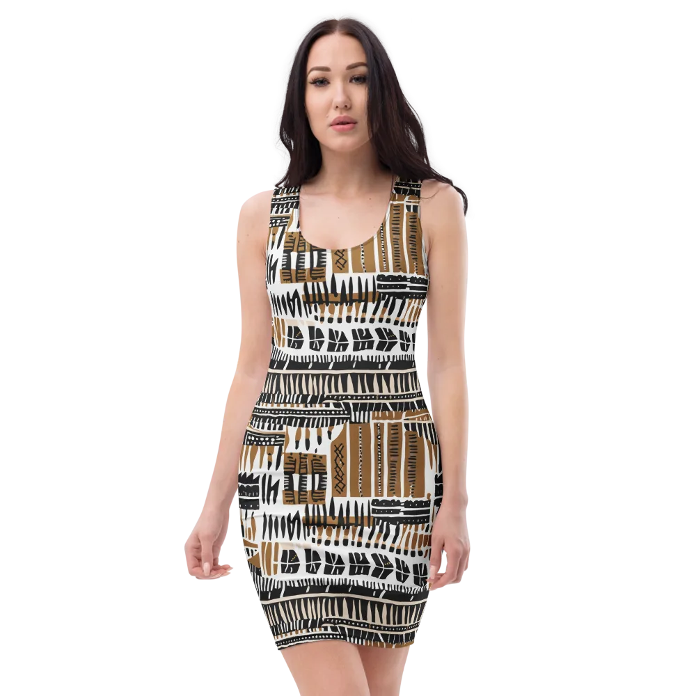 Desert Keys on Bodycon Dress — Front
