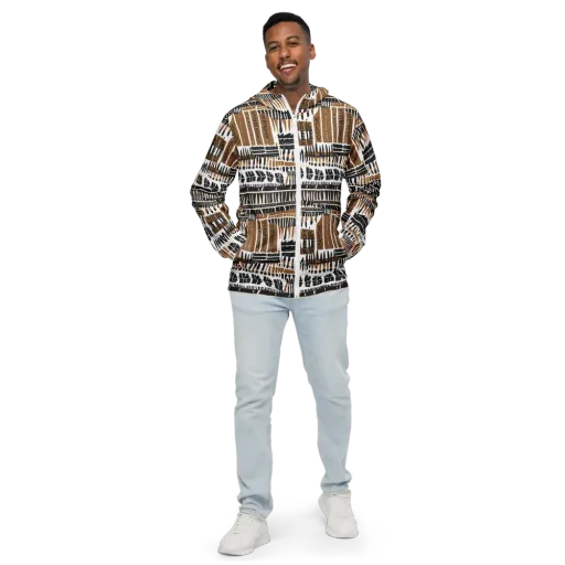 Desert Keys on a Men's Windbreaker