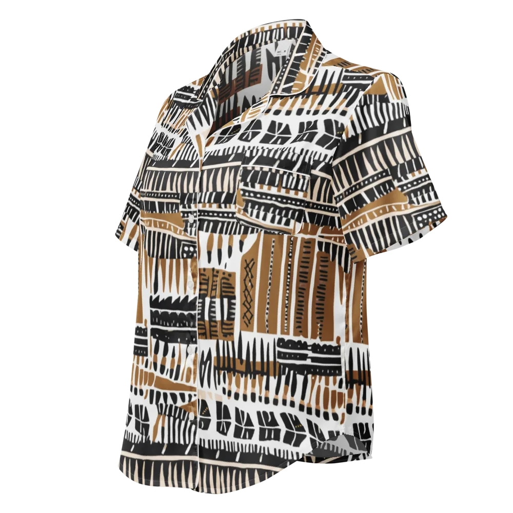 Desert Keys on Women's Short Sleeve Pajama Top — Left Front
