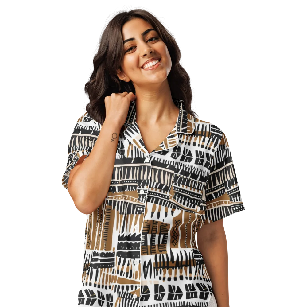 Desert Keys on Women's Short Sleeve Pajama Top — Front