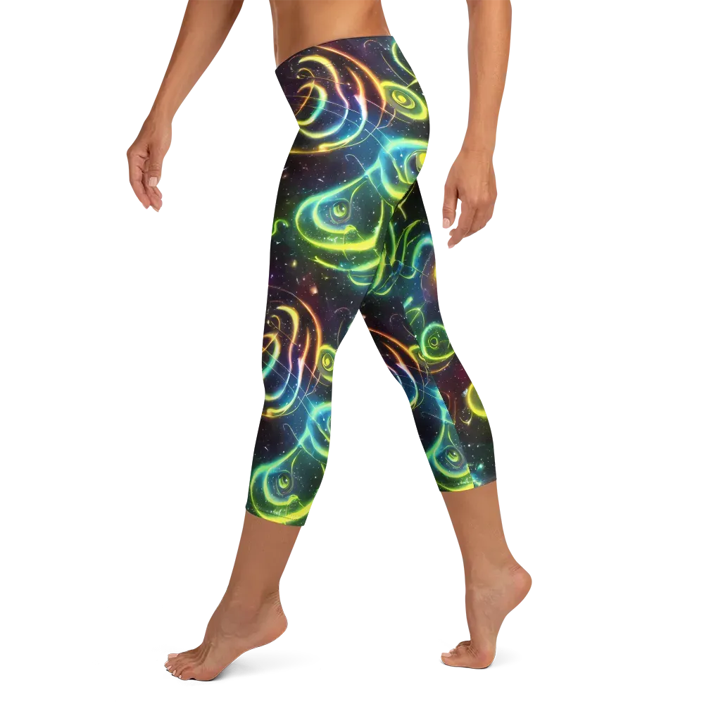 Orbiting Euphoria on Capri Leggings — Left
