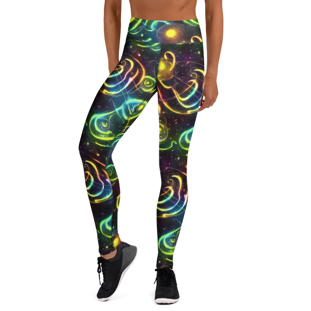 Orbiting Euphoria on Yoga Leggings — Front