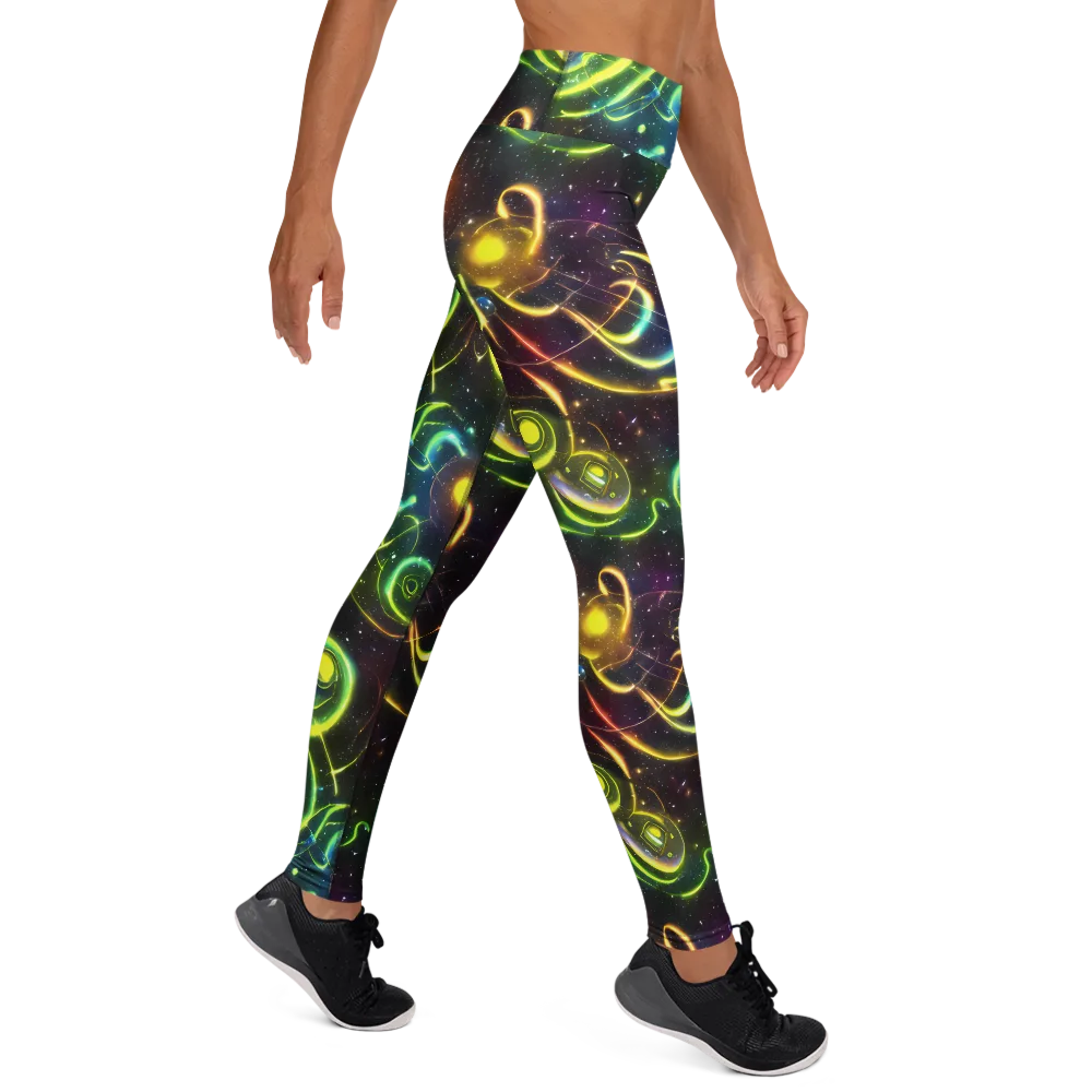 Orbiting Euphoria on Yoga Leggings — Right