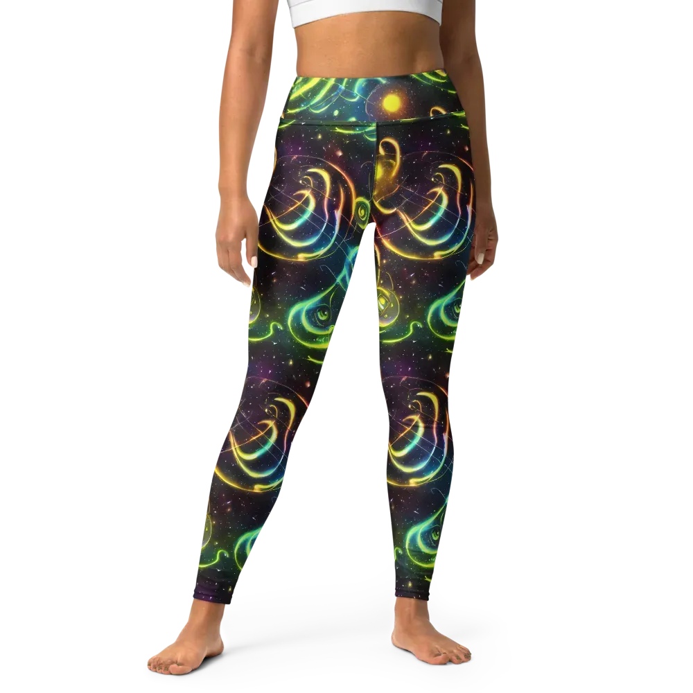 Orbiting Euphoria on Yoga Leggings — Front