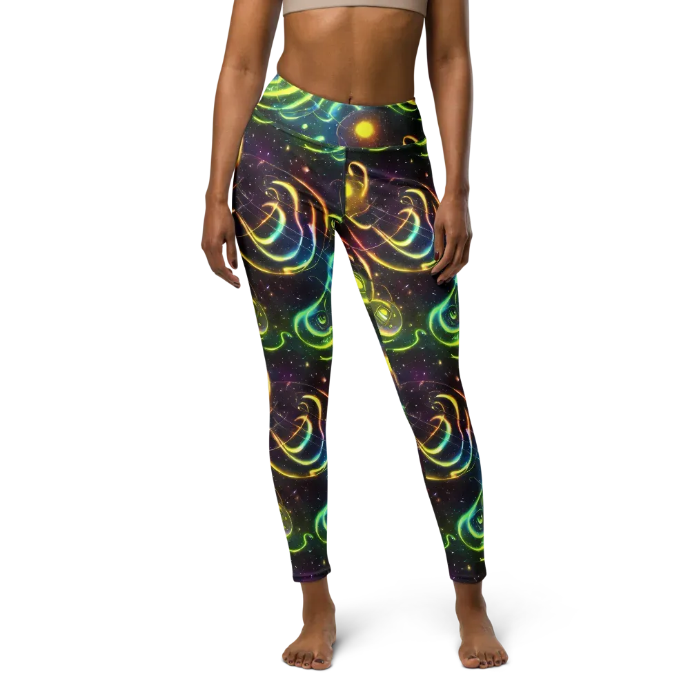 Orbiting Euphoria on Yoga Leggings — Front