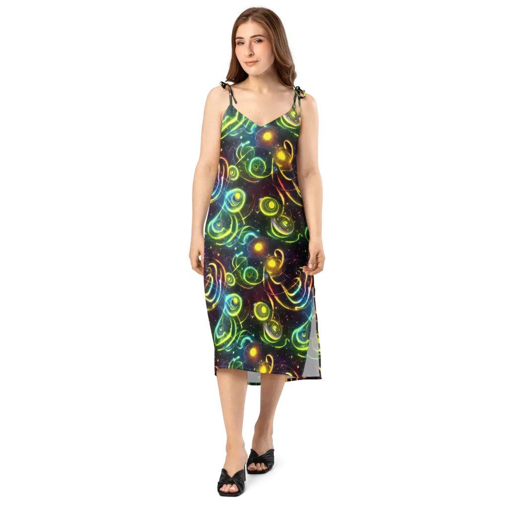 Orbiting Euphoria on Slip Dress — Front