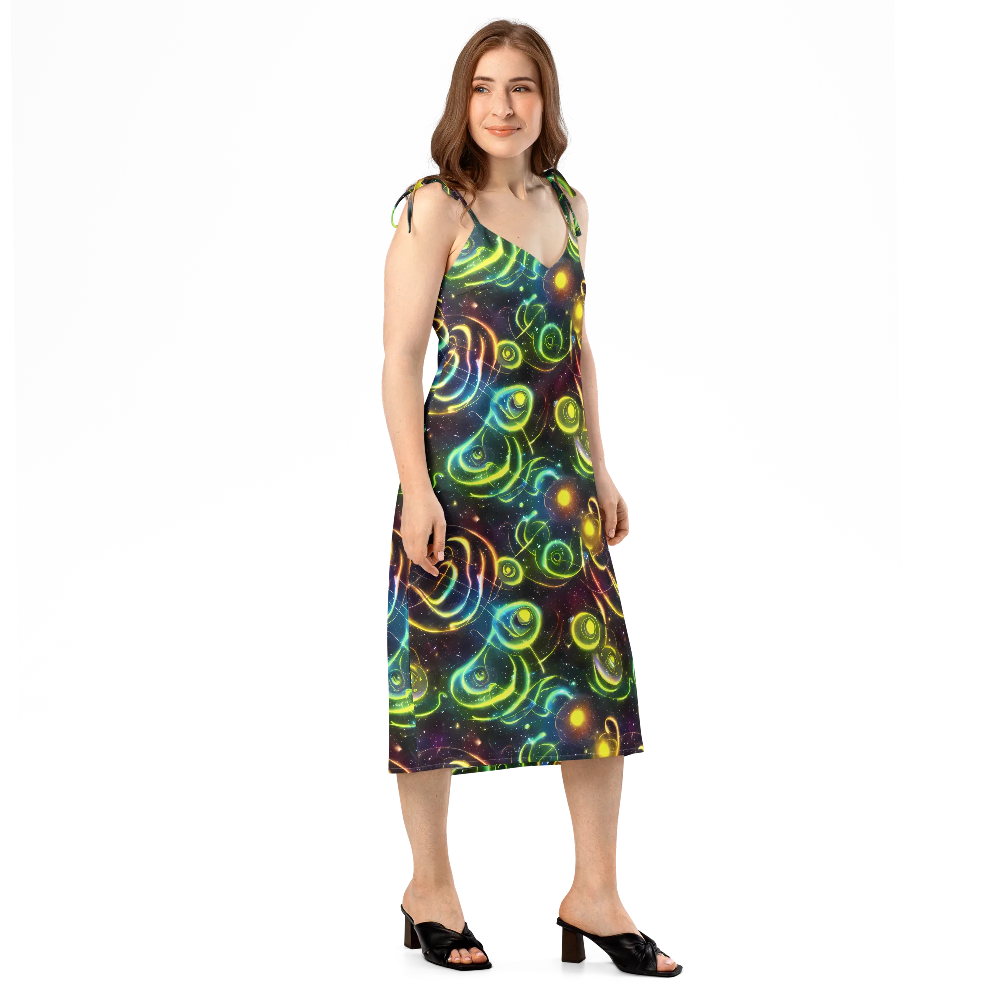Orbiting Euphoria on Slip Dress — Right Front