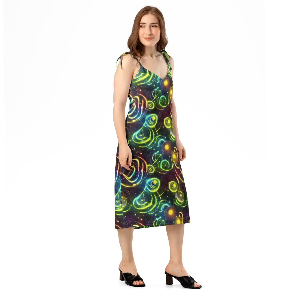 Orbiting Euphoria on Slip Dress — Right Front