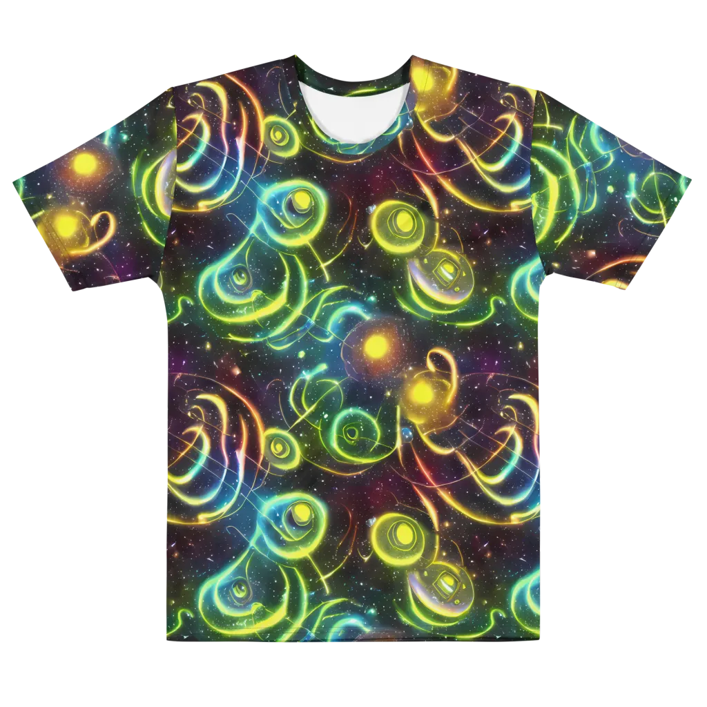 Orbiting Euphoria on Men's Cotton Crew Neck T-Shirt — Front