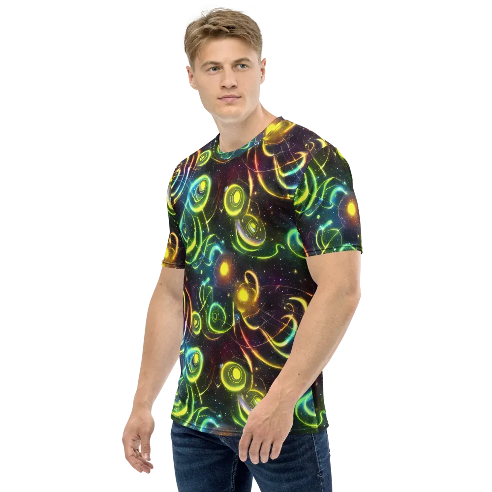 Orbiting Euphoria on Men's Crew Neck T-Shirt — Left