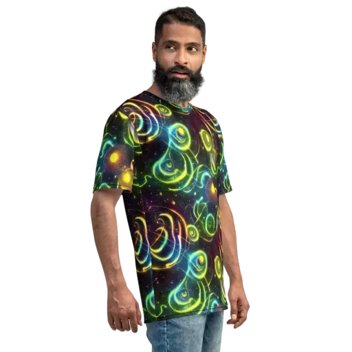 Orbiting Euphoria on a Men's Crew Neck T-Shirt