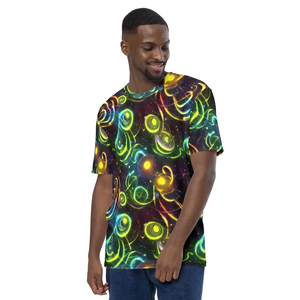 Orbiting Euphoria on Men's Crew Neck T-Shirt — Left