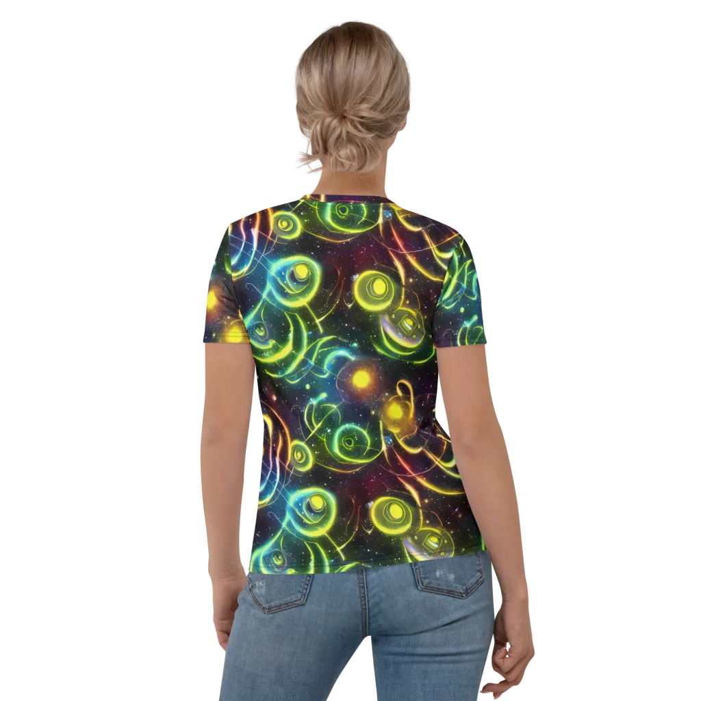 Orbiting Euphoria on Women's Crew Neck T-Shirt — Back
