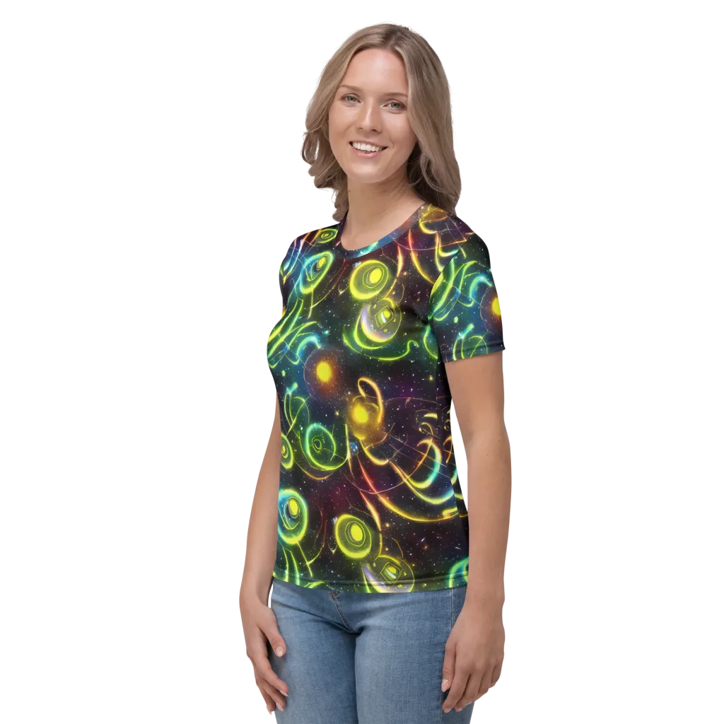Orbiting Euphoria on Women's Crew Neck T-Shirt — Left