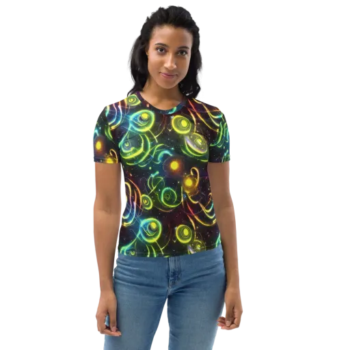 Orbiting Euphoria on a Women's Crew Neck T-Shirt