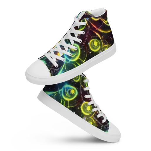 Orbiting Euphoria on a Women's High Top Canvas Shoes