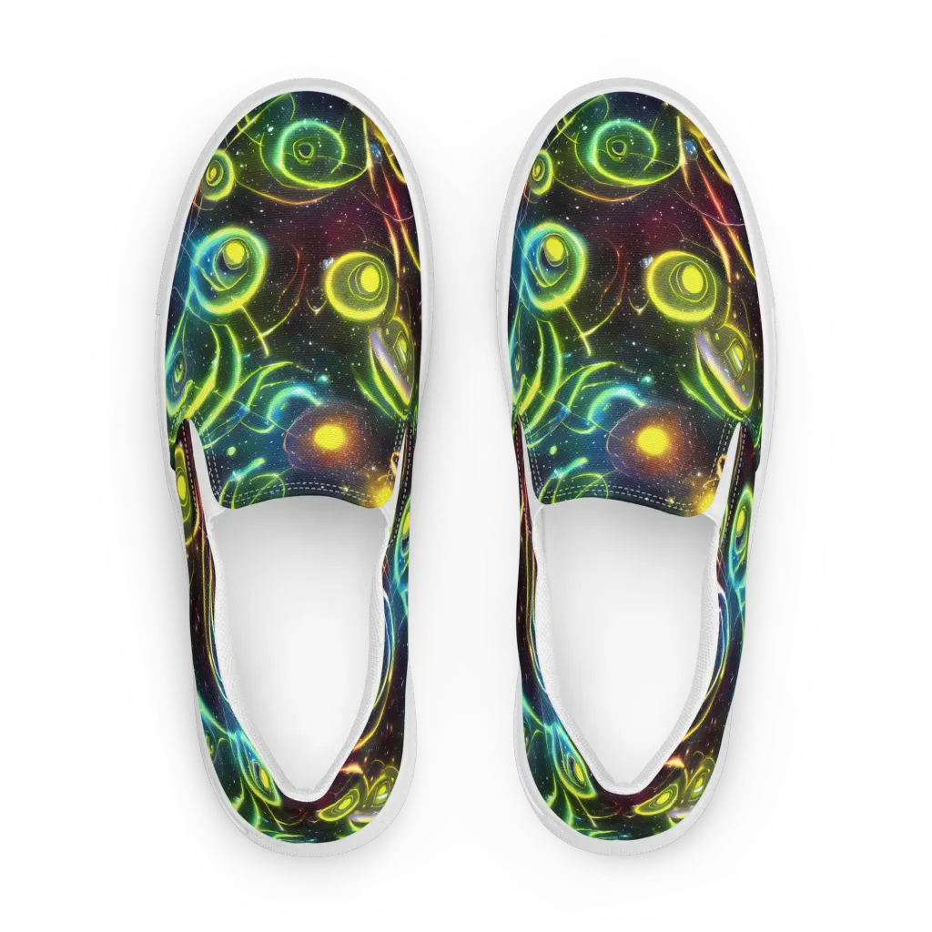 Orbiting Euphoria on Men's Slip-On Canvas Shoes — Front
