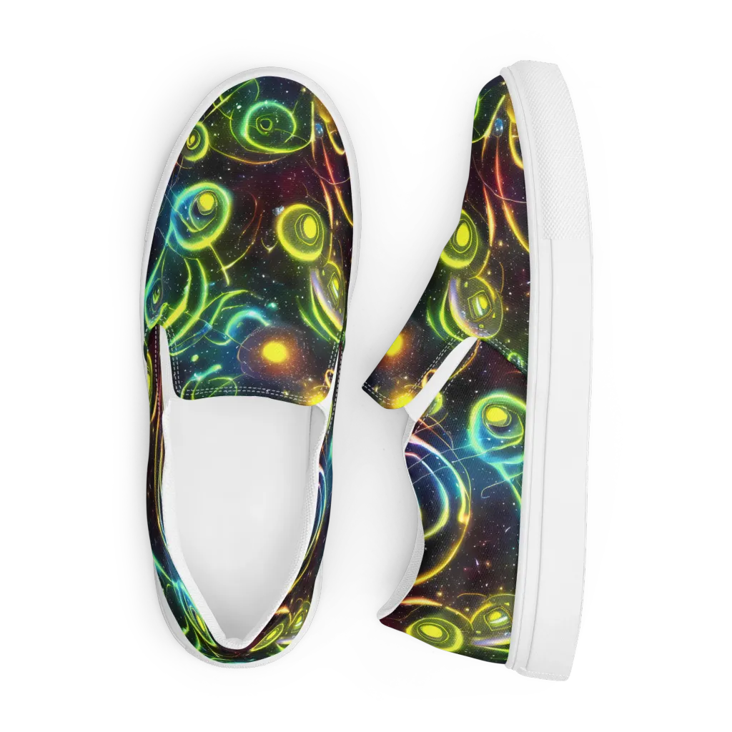 Orbiting Euphoria on Men's Slip-On Canvas Shoes — Front