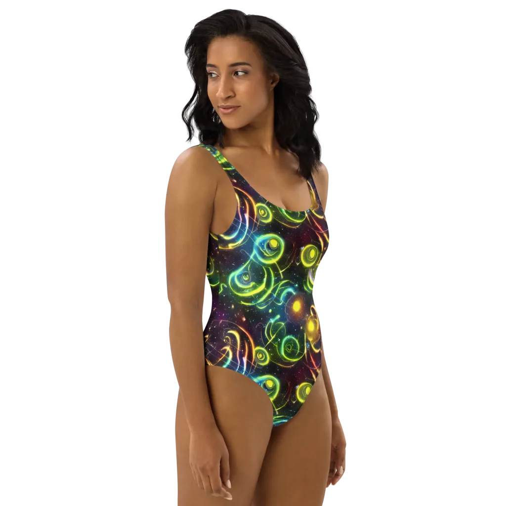 Orbiting Euphoria on One-Piece Swimsuit — Right