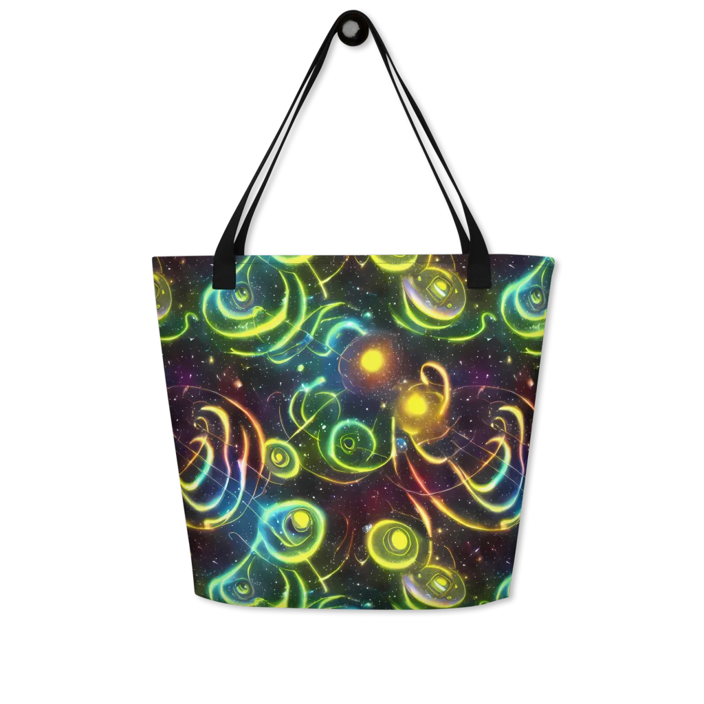 Orbiting Euphoria on Large Tote Bag W/ Pocket — Front