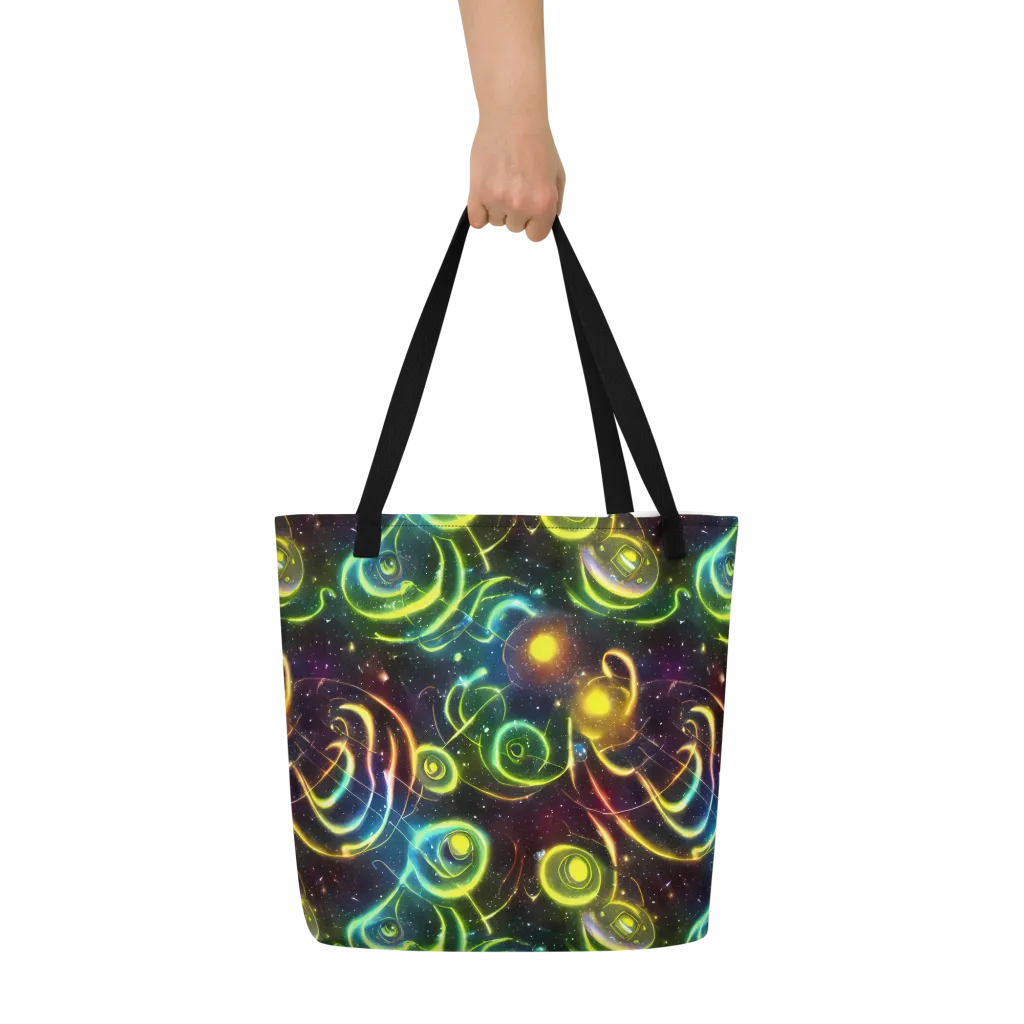 Orbiting Euphoria on Large Tote Bag W/ Pocket — Front