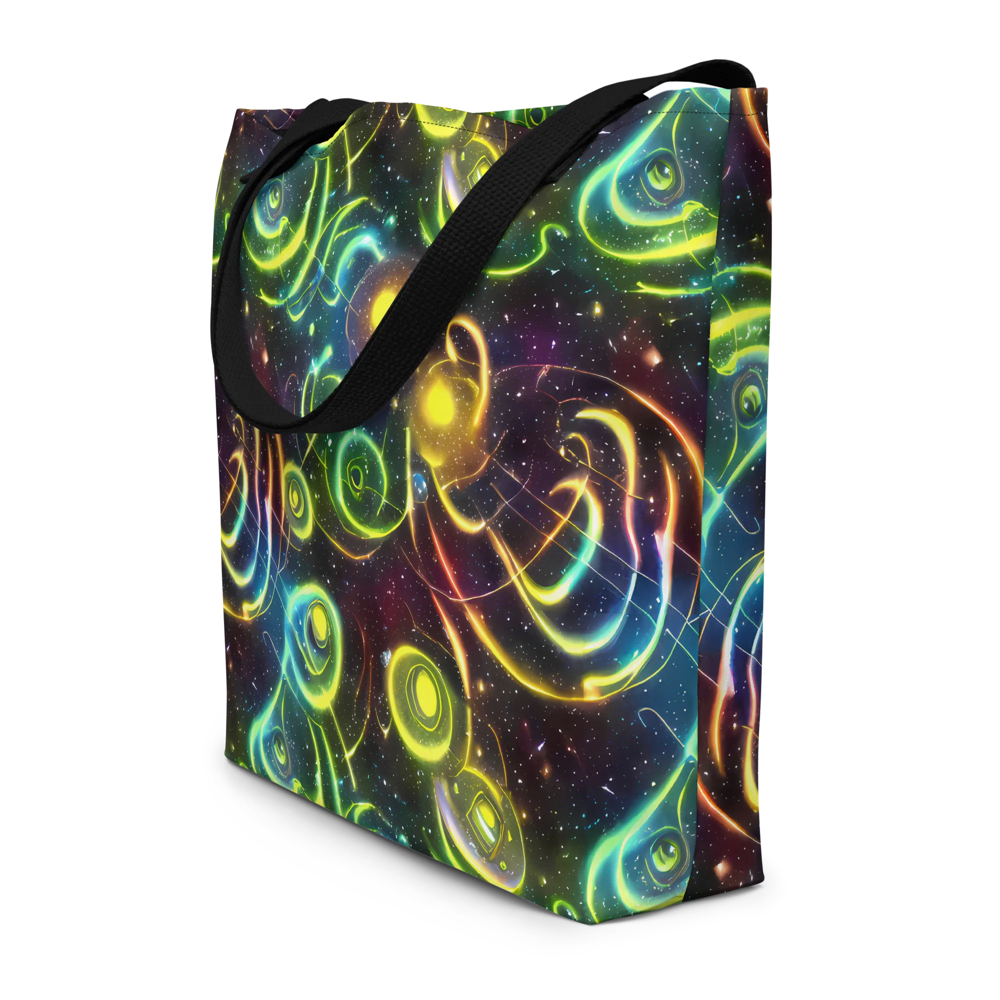 Orbiting Euphoria on Large Tote Bag W/ Pocket — Front