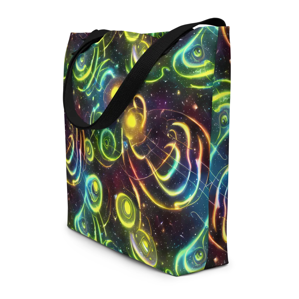 Orbiting Euphoria on Large Tote Bag W/ Pocket — Front