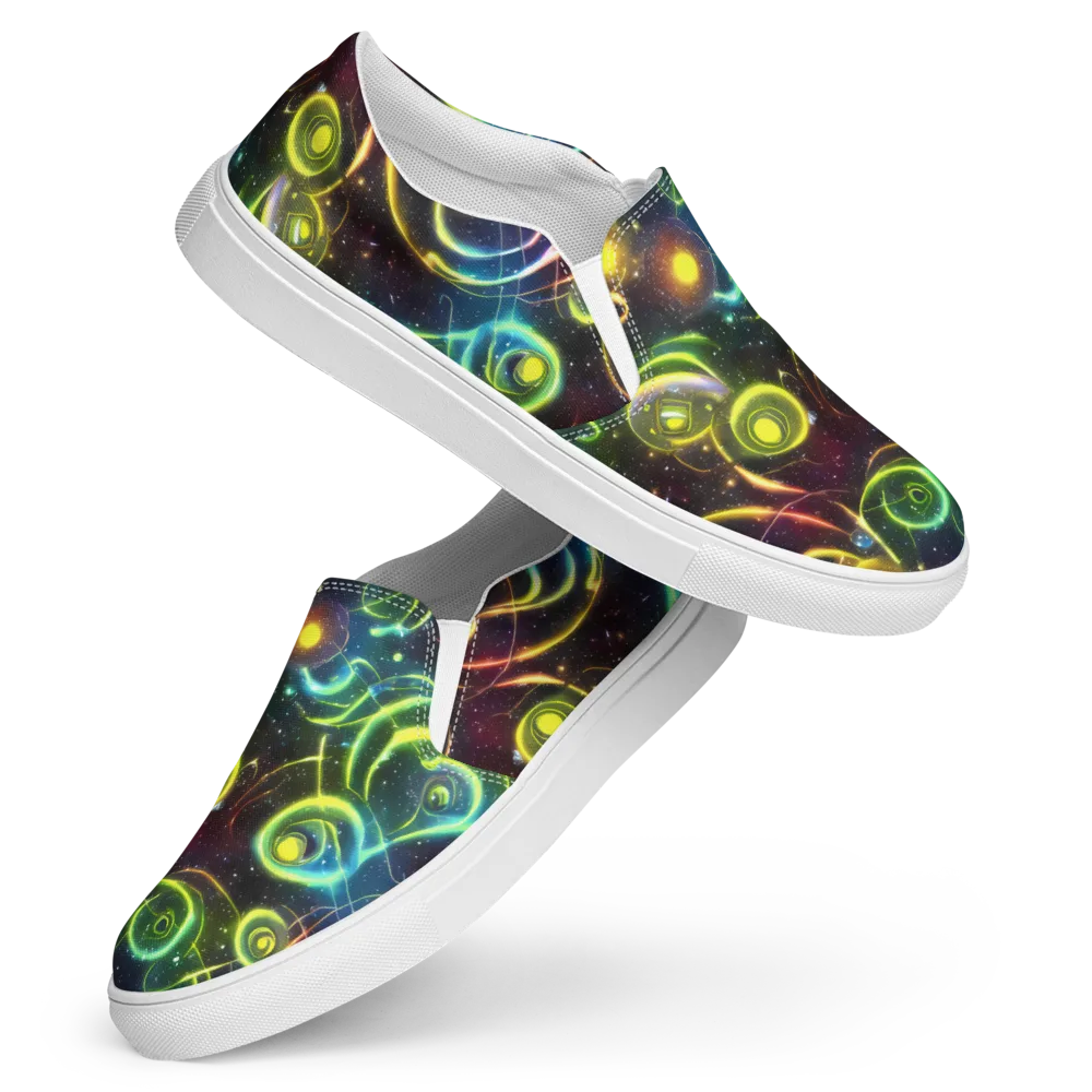 Orbiting Euphoria on Women's Slip-On Canvas Shoes — Front