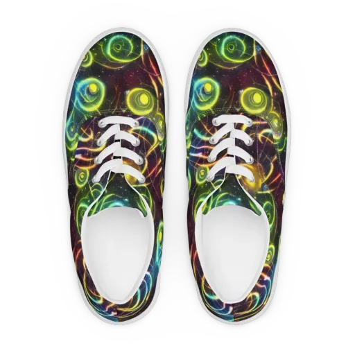 Orbiting Euphoria on a Men's Lace-Up Canvas Shoes