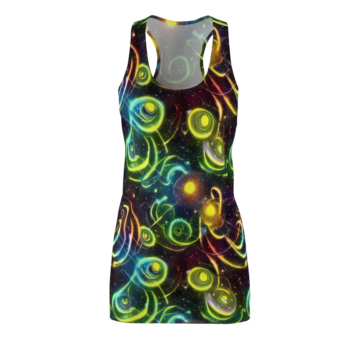Orbiting Euphoria on Racerback Dress — Front