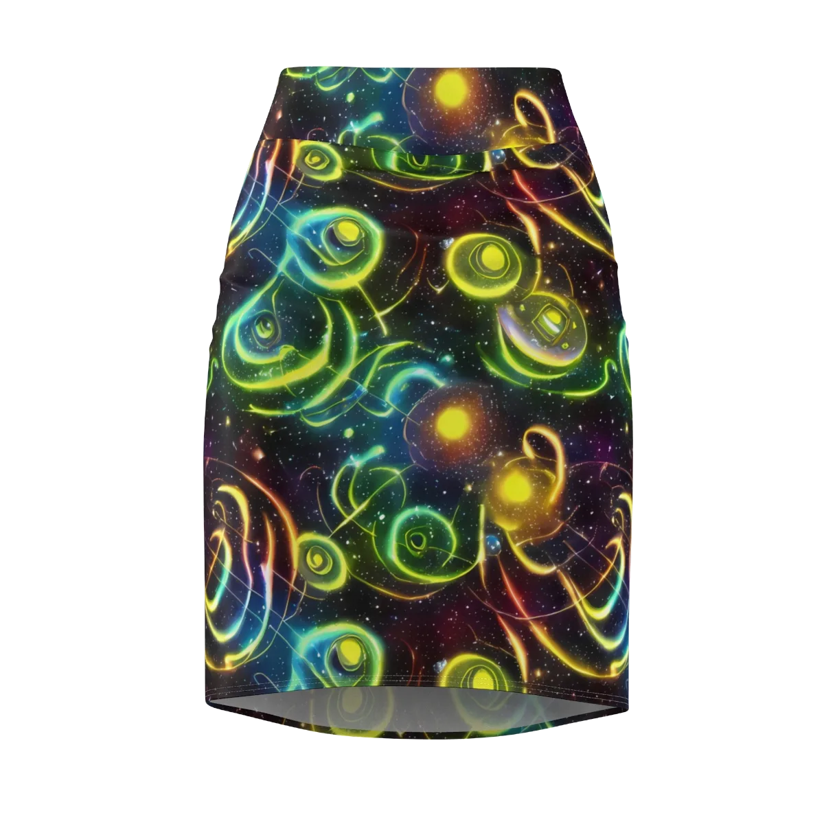 Orbiting Euphoria on Pencil Skirt — Front