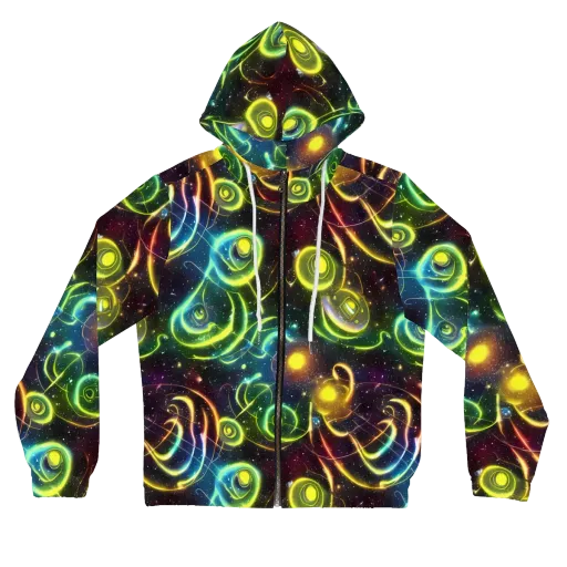 Orbiting Euphoria on a Women's Full-Zip Hoodie