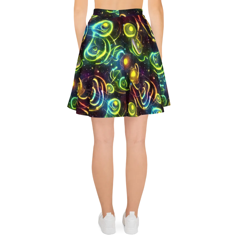 Orbiting Euphoria on Skater Skirt — Back