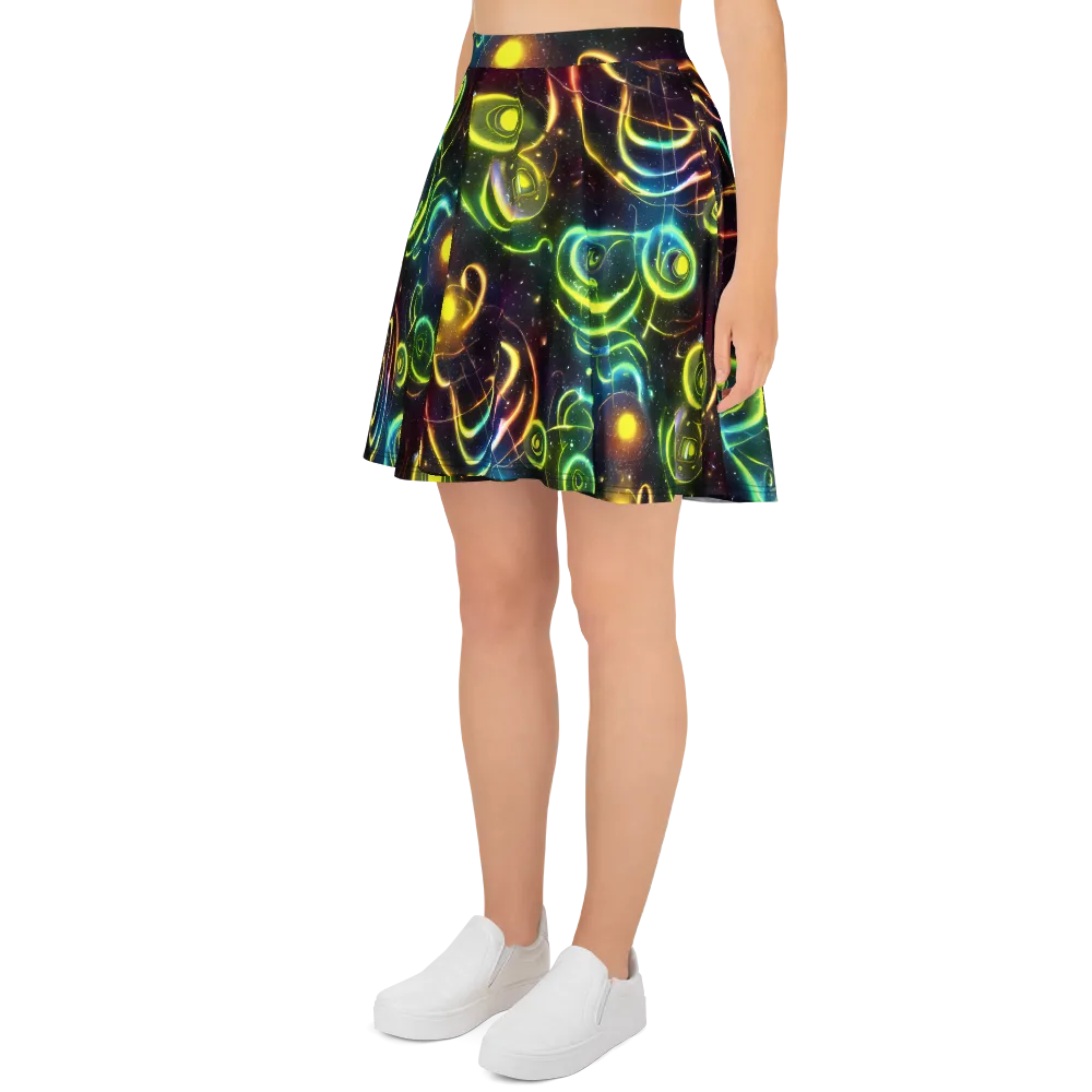 Orbiting Euphoria on Skater Skirt — Left