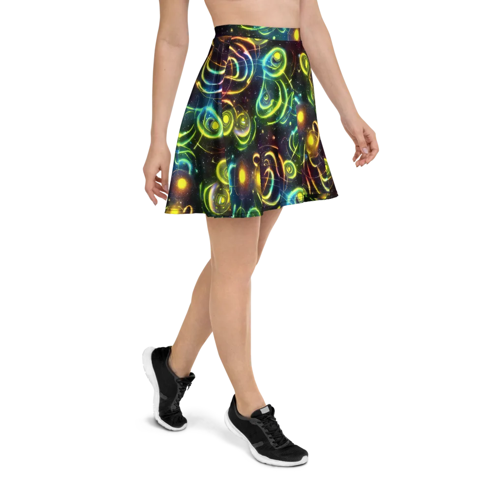 Orbiting Euphoria on Skater Skirt — Right